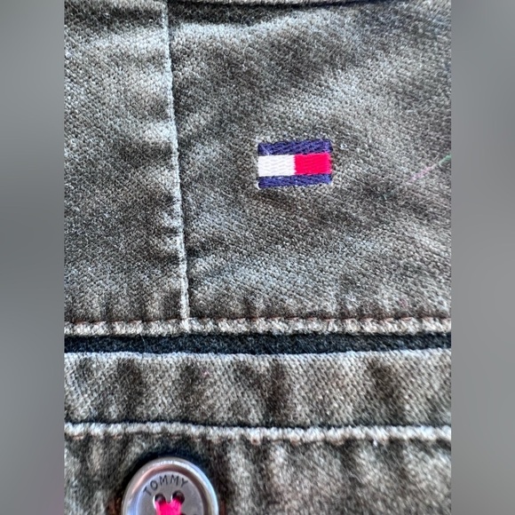 Tommy Jeans Women's size 16 Black/Charcoal Velour High Rise PANTS - Picture 3 of 5